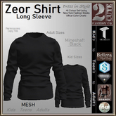 Zeor Shirt [2cute] Mineshaft Black -