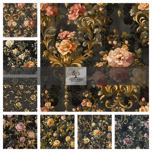 TB - NOIR ROCOCO GARDEN WALLPAPER