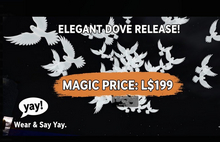 Glow White Bird Confetti - Elegant Animated Dove