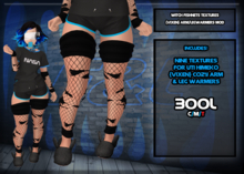 F&L - Witch Fishnets - Himeko {Vixen} Cozy Arm & Legwarmers Mod