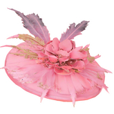 LL pinkFACSINATOR055 Full Perm pink hat elegant femanine fancy fascinator accessory