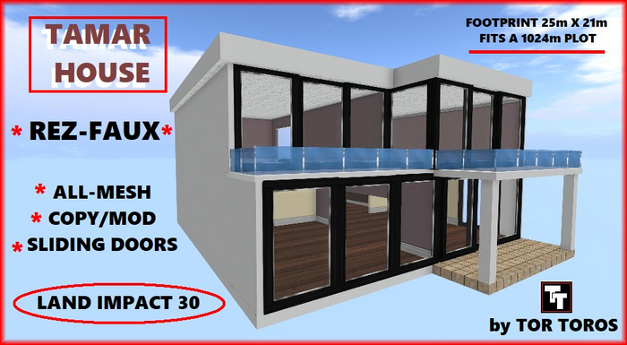 Rez-Faux TAMAR HOUSE 30Li  (Boxed) LOW PRIM HOUSED