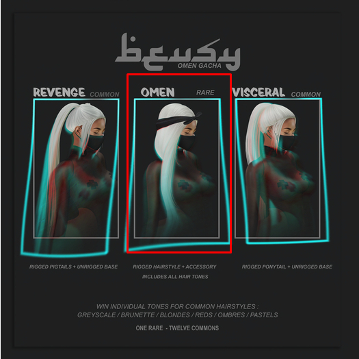 Beusy: Omen Hairstyle - OMEN GACHA - RARE