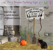 *Revived* Halloween Deco-Broom Parking sign 