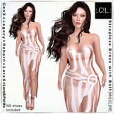:.C!L.: Zebrina Mocha Strapless Dress with Belt