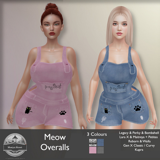 Mostyn St - Meow Overalls