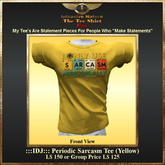 :::IDJ::: Periodic Sarcasm Tee (Yellow) 