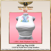 :::IDJ::: Baby Elephant Crop Top