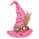 LL pink STEAMPUNKwitchhat334 Full Perm steampunk wizard hat pink witch accessory costume