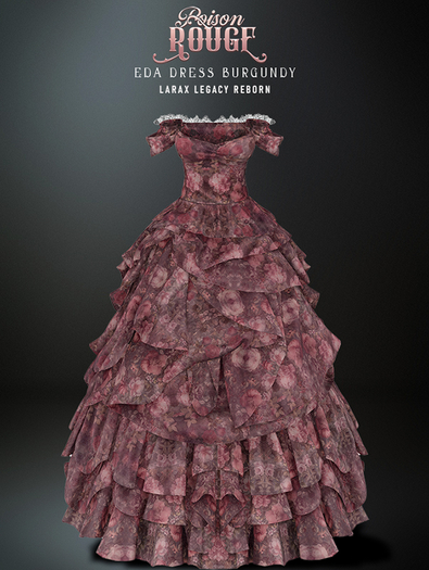 POISON ROUGE Eda Dress Burgundy 