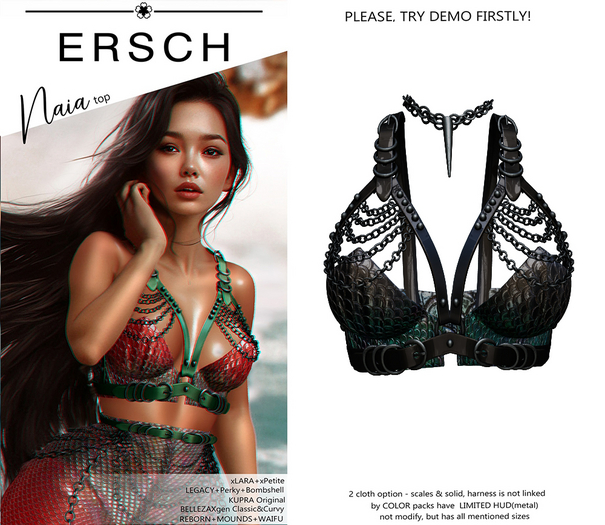 ERSCH - Naia Top -black-