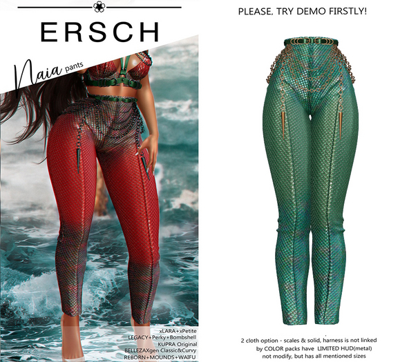 ERSCH - Naia Pants -green-