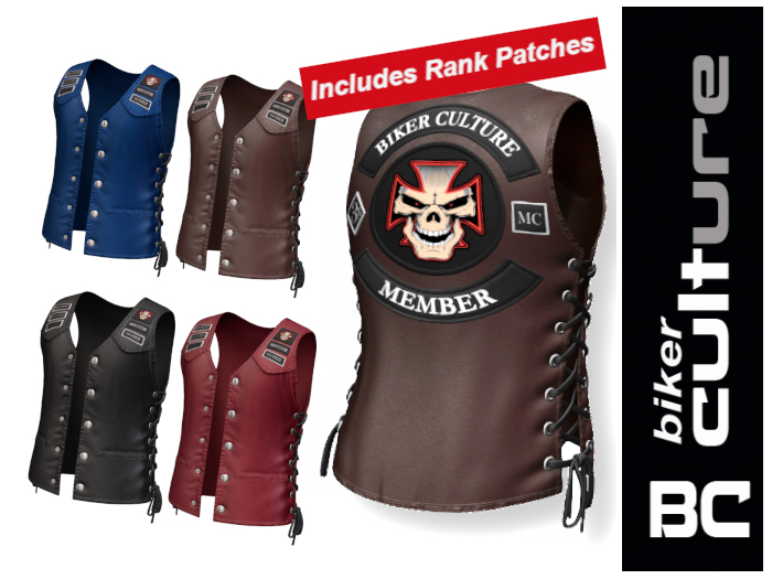 Biker Culture_Male_MC BIKER VEST plus Rocker Textures #6