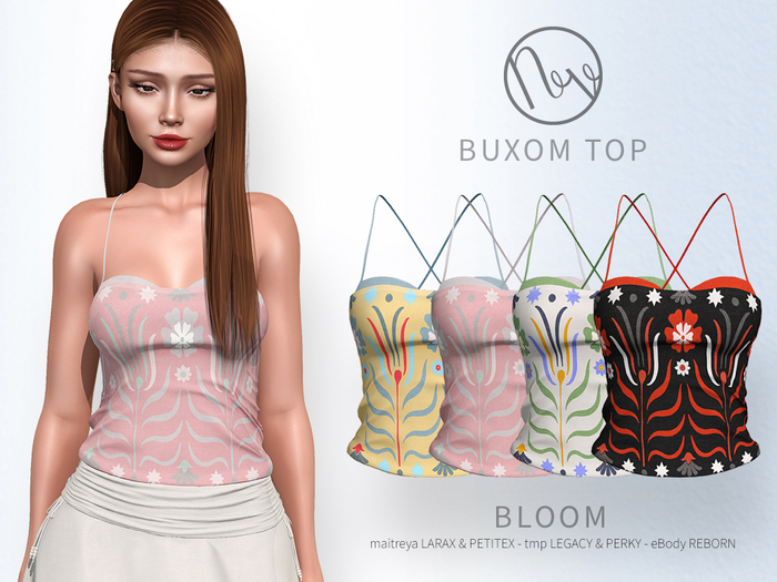 neve top - buxom bloom