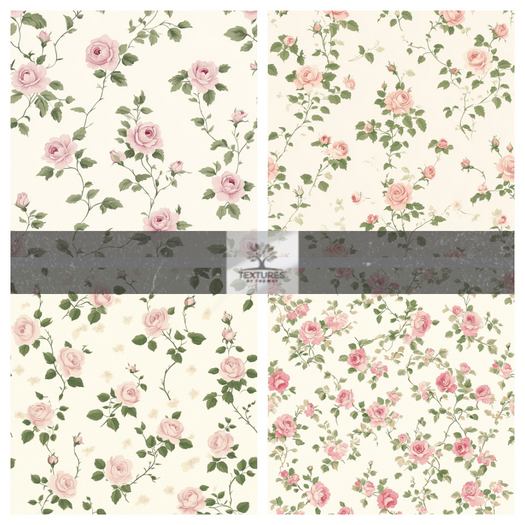 TB - TEA ROSES WALLPAPER PK 2