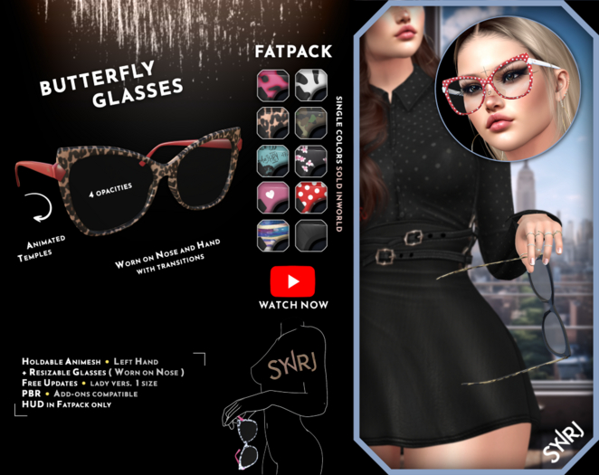 SynRJ ~ Butterfly Glasses ~ Fatpack