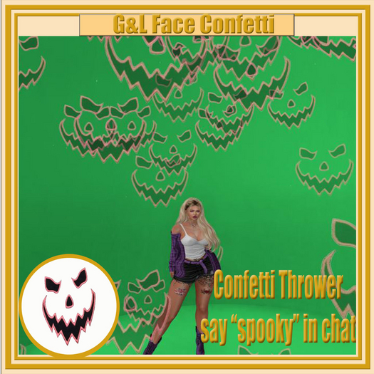 G&L SPOOKY CONFETTI  HALLOWEEN FACE