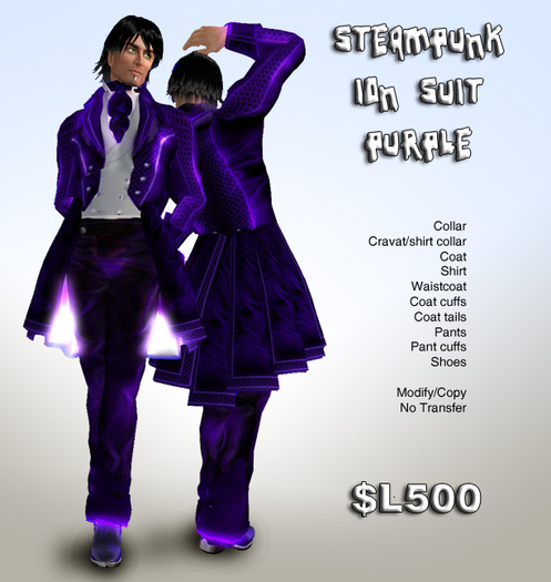 purple steampunk coat