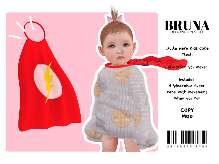 BRUNA - Little Hero Cape - Flash
