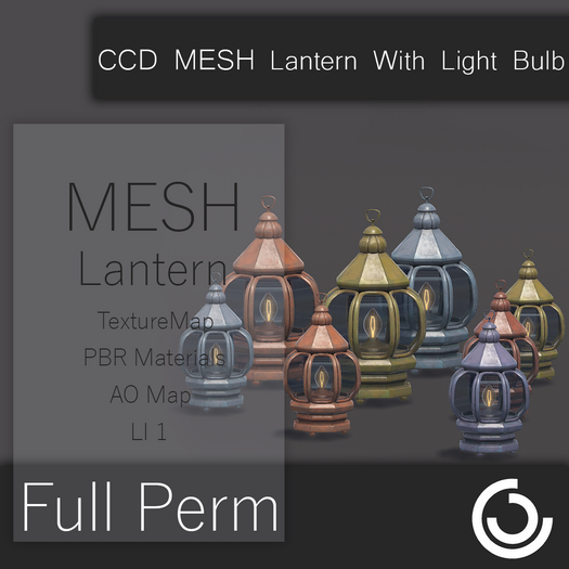 MESH Lantern With Light Bulb