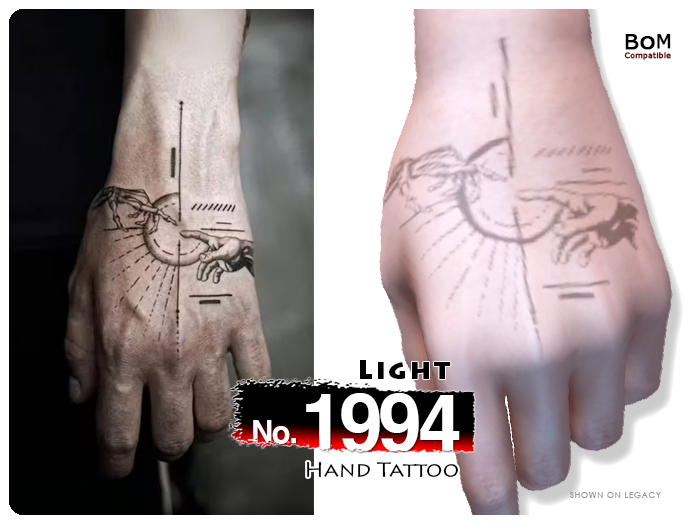 (Hand Tattoo) No.1994 Light