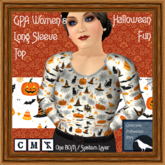 GPA Women's Long Sleeve Top BOM - Halloween Fun Print