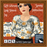 GPA Women's Long Sleeve Top BOM - Spooky Halloween Print