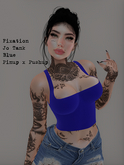 Fixation - Jo (cropped tank - Pinup x Pushup) Blue
