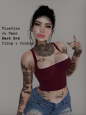 Fixation - Jo (cropped tank - Pinup x Pushup) Dark Red