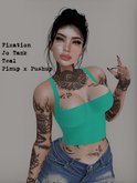 Fixation - Jo (cropped tank - Pinup x Pushup) Teal