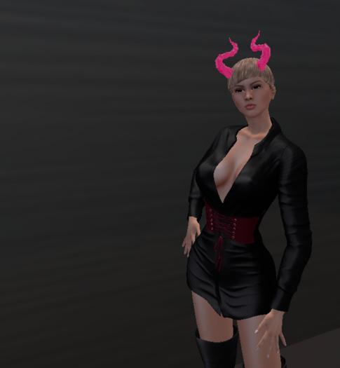 Devil Horns Mesh  100%  pink