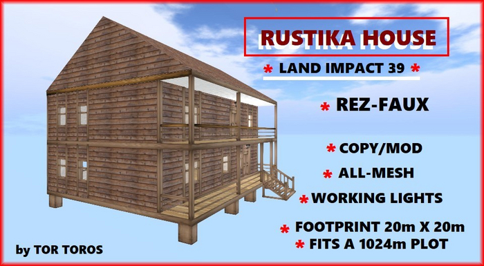 RUSTIKA HOUSE 39Li (Boxed) F
