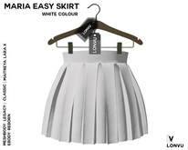 ::LonVu::Maria Easy Skirt White
