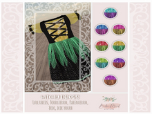 - B.M - Witchy Dress Yellow/Green