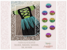 - B.M - Witchy Dress Green/Blue