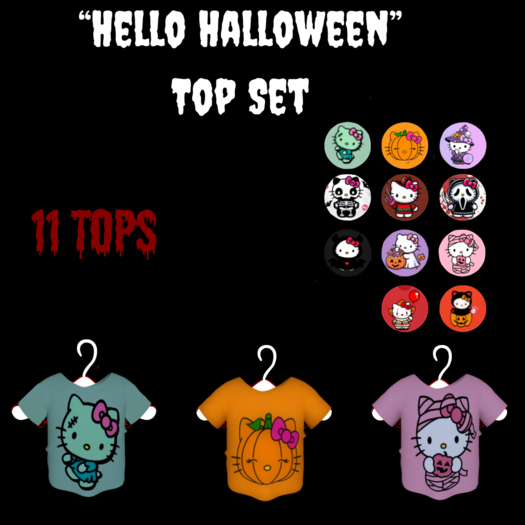 Hello Halloween "Kitty" Top Fatpack