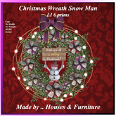 Christmas Wreath Snow Man