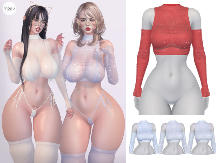 Mossu - Skye Top & Sleeves - Calm Red