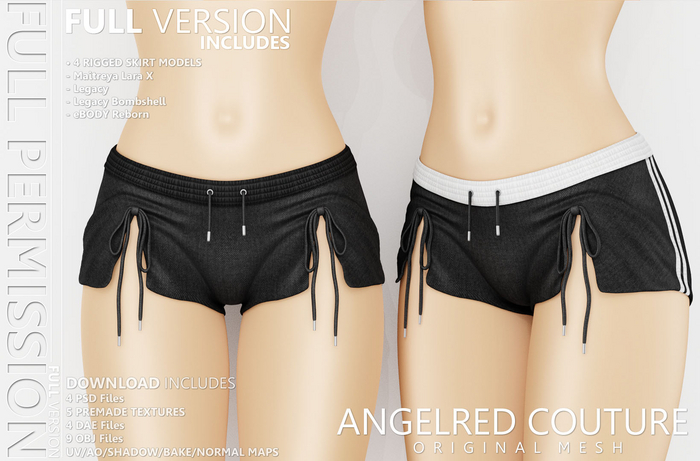 AngelRED Couture - FULL PERM Mesh Fae Shorts [FULL VERSION]