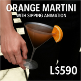 Orange Martini (t) – Realistic Handheld Cocktail with Sipping Animation | Copy/Transfer