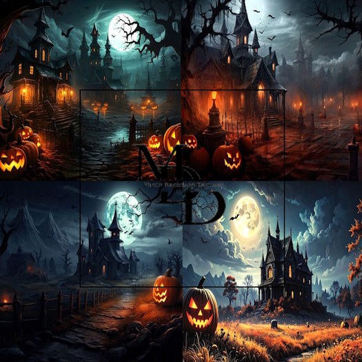 ~*~MDD~*~ Photo Backdrop Textures  "Spooky House"