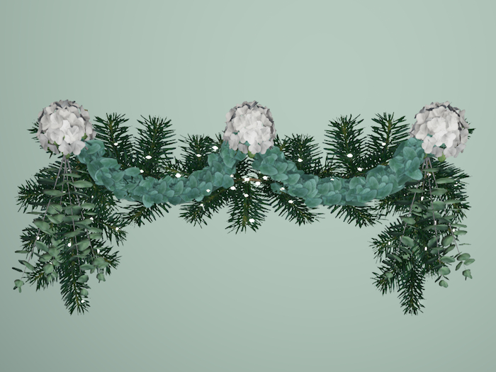 Song's Christmas Hydrangea Garland