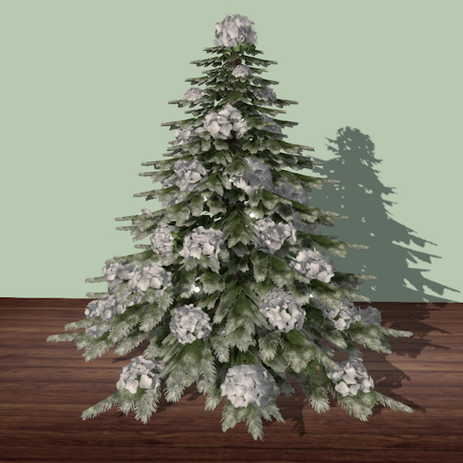 Song's White Hydrangea Christmas Tree (Wide version)