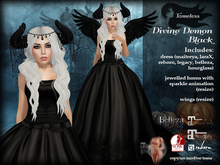 Tameless Divine Demon Black - Halloween Costume Goth