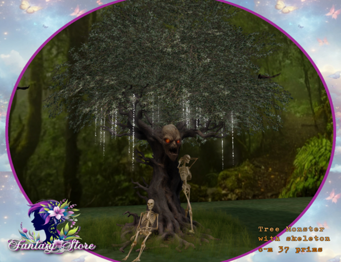 Fantasy Store Tree Monster With Skeleton
