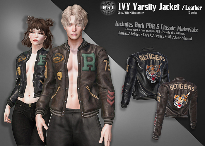 [Since1975] Ivy Varsity Jacket / Leather