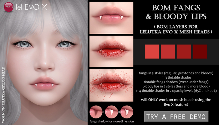 Izzie's - BOM Fangs & Bloody Lips