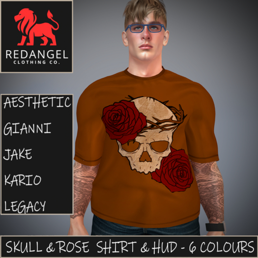 Skull & Rose Shirt & HUD - 6 Colours