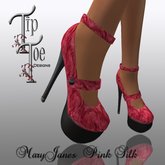 TIPTOEMaryJane Platform Heels-Pink Silk