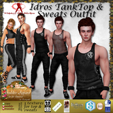 *Goddess* Idros Tank Top & Sweats Oufit - Black